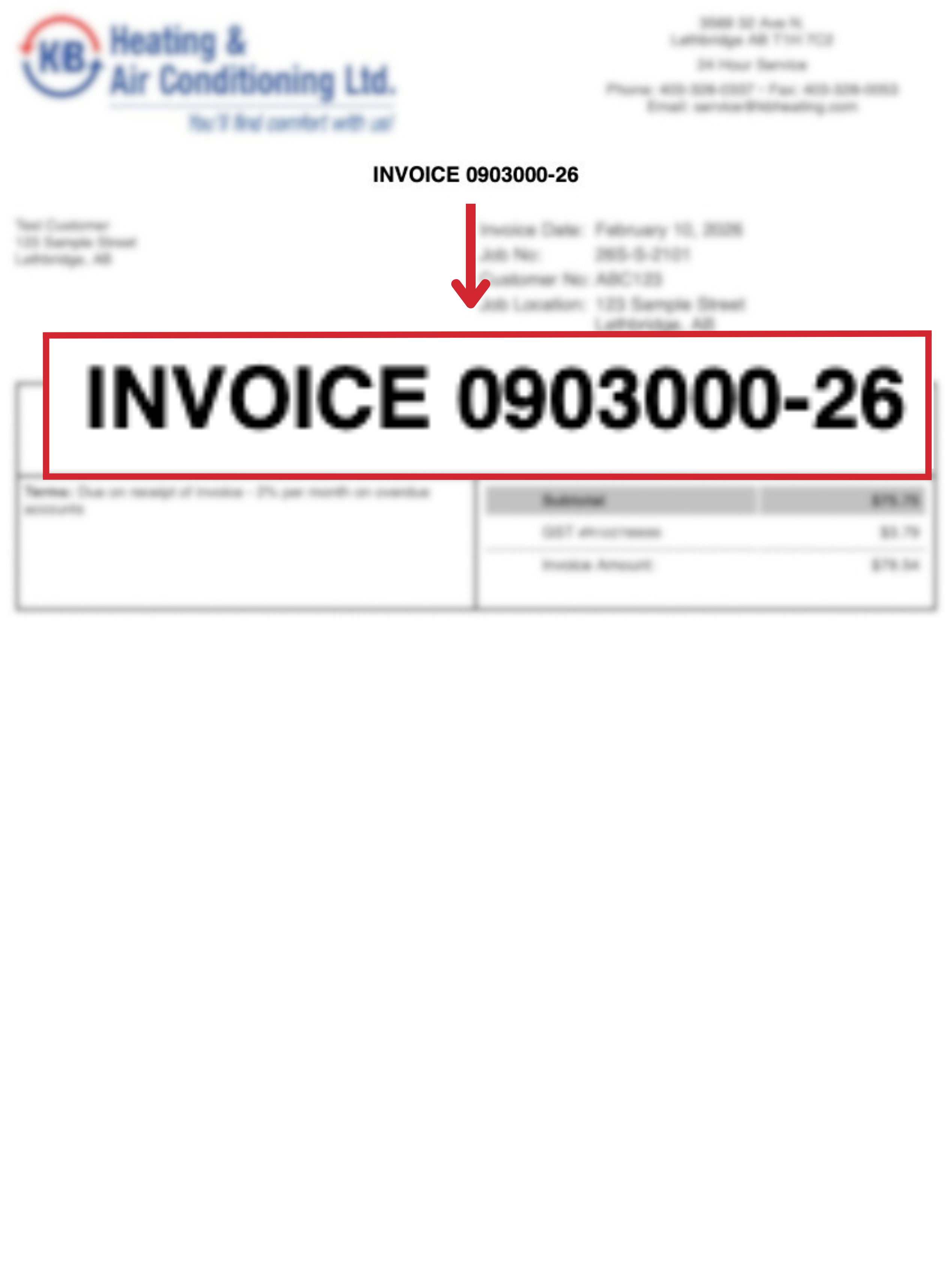 Invoice with Invoice Number Format: 0903000-26